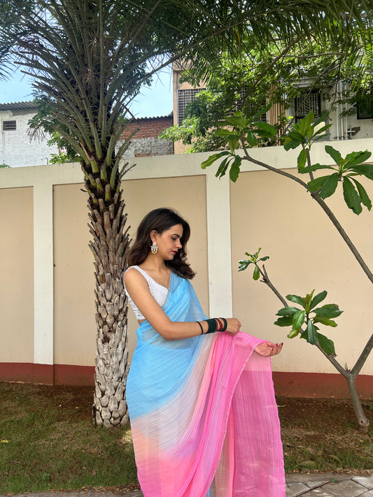 Tri-colour saree